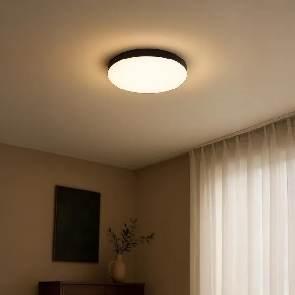 LED Kúpeľňové stropné svietidlo MAYA LED/15W/230V pr. 33 cm IP44 čierna