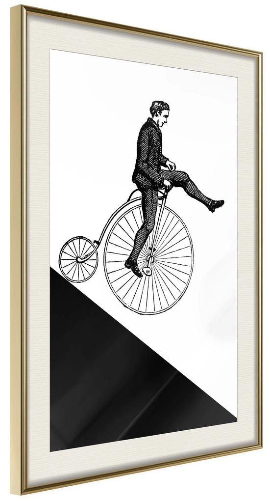 Artgeist Plagát - Cyclist [Poster] Veľkosť: 20x30, Verzia: Čierny rám s passe-partout