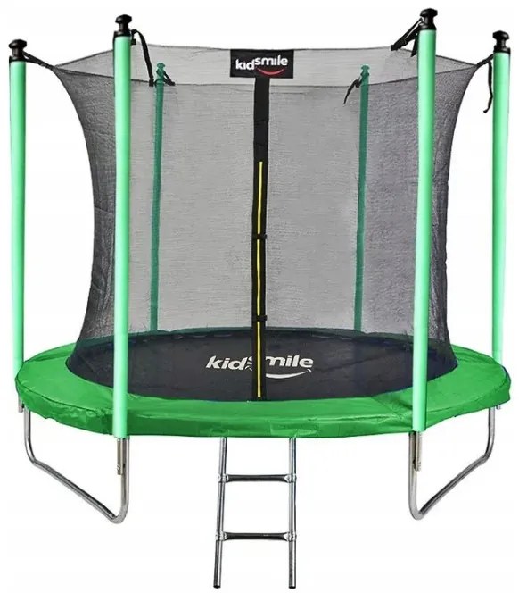 Profitent Trampolína 244 cm + vnútorná ochranná sieť + rebrík, ZELENÁ