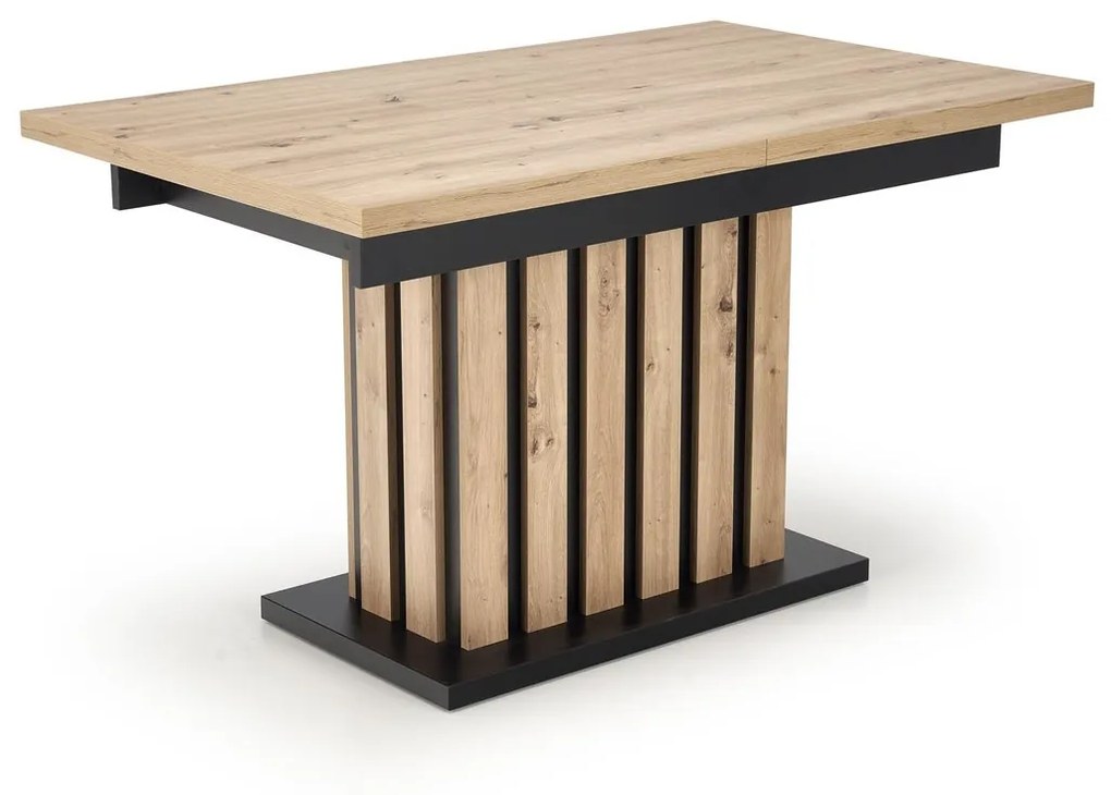 Jedálenský rozkladací stôl Lamello 160/210 cm dub artisan/čierny