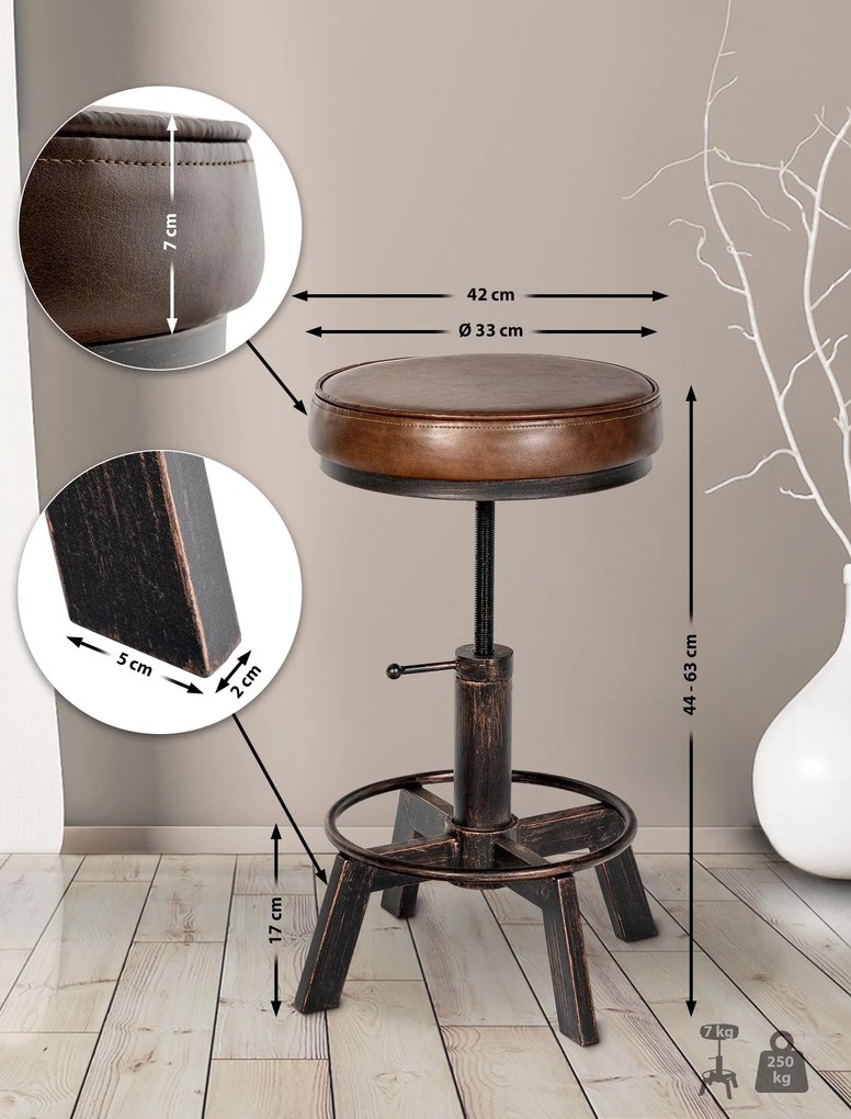 Stolička Destin - bronzová