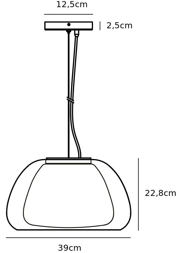 NORDLUX Moderné sklenené závesné svietidlo JELLY, 1xE27, 40W, číre, opál