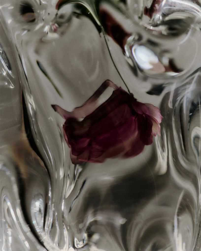 Ferm Living Sklenená váza Virelle Clear 24 cm