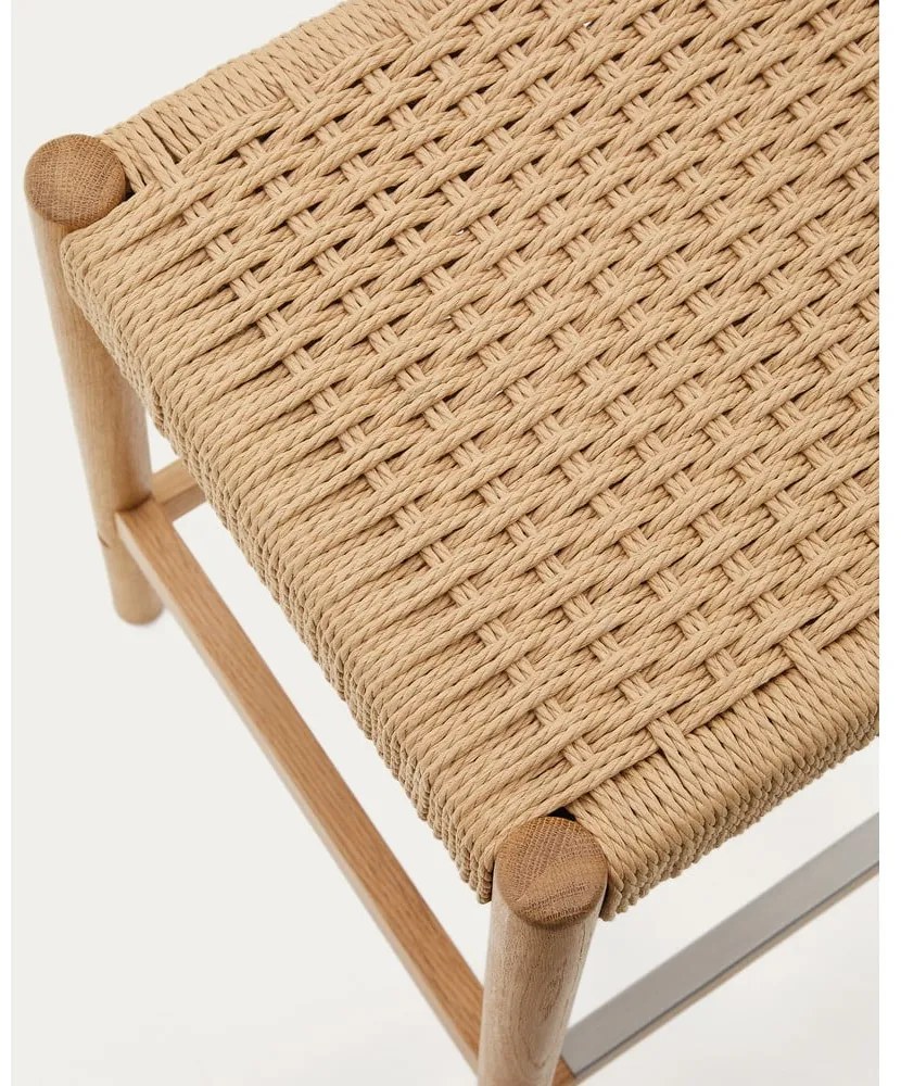 Barové stoličky v súprave 2 ks z dubového dreva v prírodnej farbe (výška sedadla 66 cm) Yalia – Kave Home