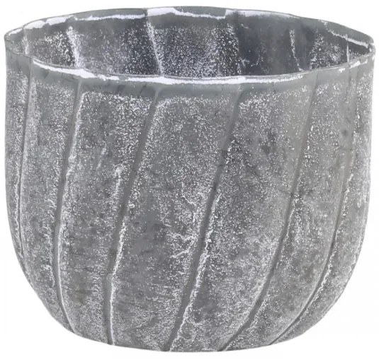 Zinkový antik kovový svietnik na úzku sviečku Clarria - Ø 7*6 cm