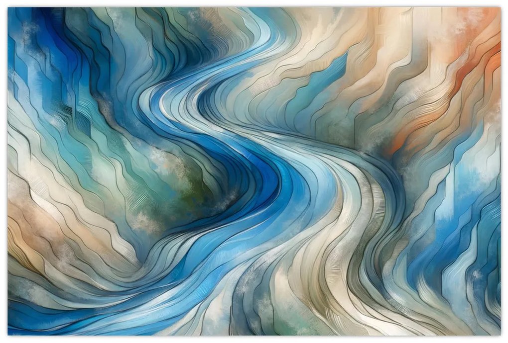Obraz - Abstraktný prúd (90x60 cm)
