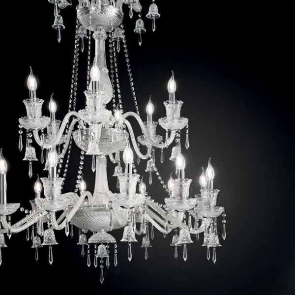 Ideal Lux - Krištáľový luster na reťazi REDENTORE 18xE14/40W/230V pr. 102 cm číra