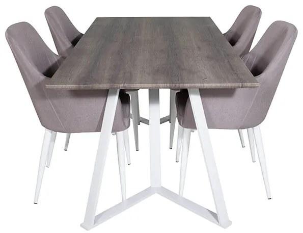 Marina Comfort stolová súprava sivá/sivá