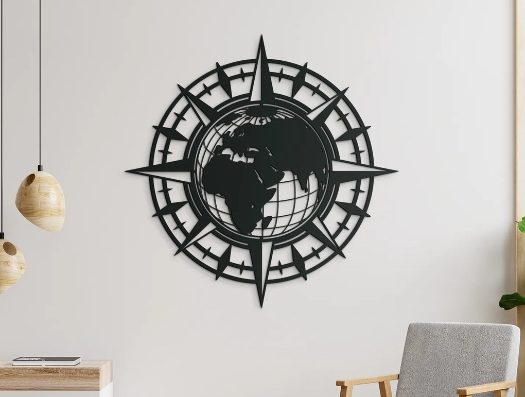 drevko Obraz Zemeguľa a Kompas