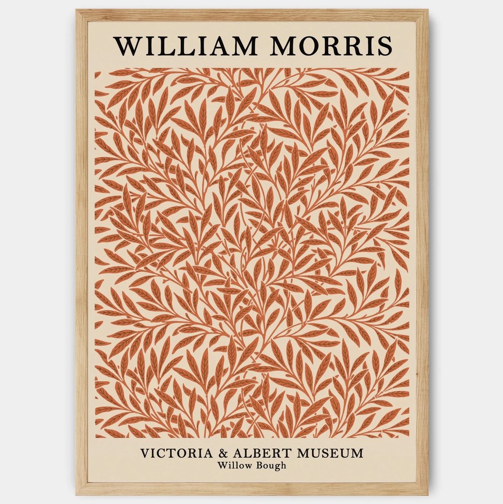 Plagát Willow Bough in Red | William Morris