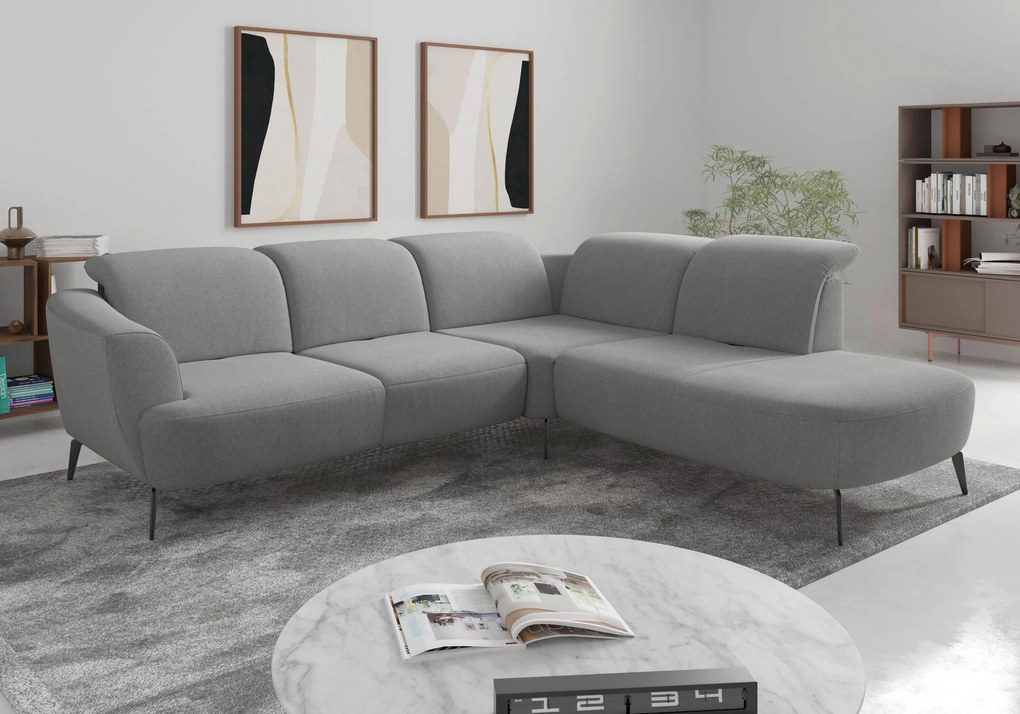 XXXLutz ROHOVÁ SEDAČKA, textil, sivá Sit & More - Sedačky - 000144018591