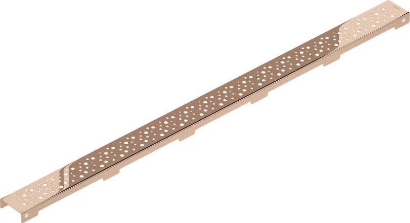 Mexen Flat, lineárna podlahová krytka pre žľab 80 cm, ružové zlato, 1621080