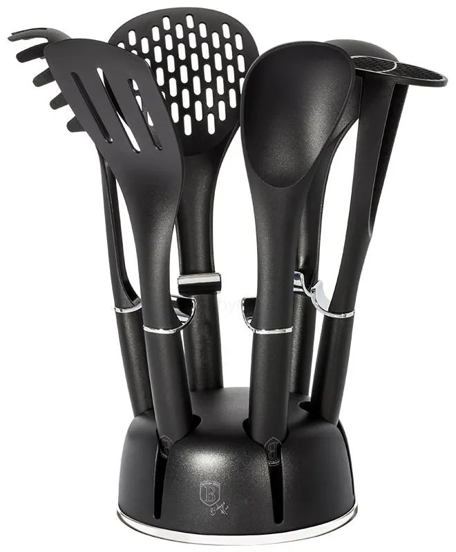 Black silver sada kuchynských pomocníkov, 7 ks