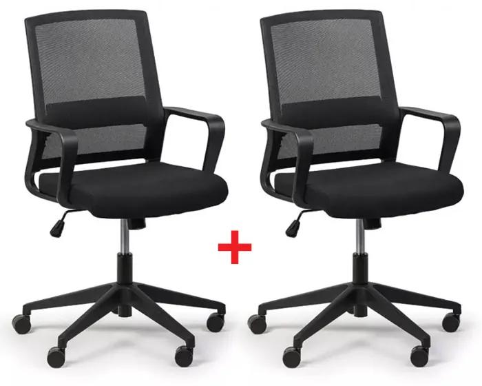 Kancelárska stolička LOW 1+1 ZADARMO, sivá