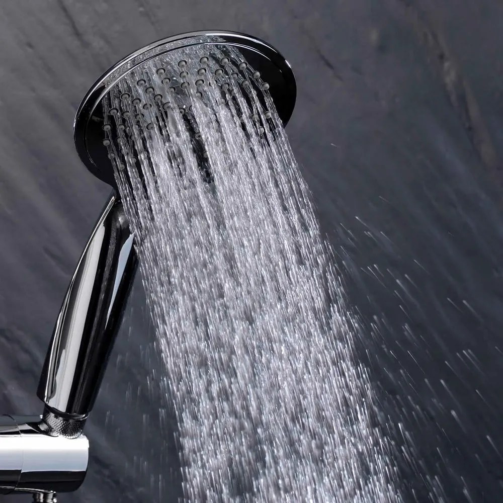 Plastová sprchová súprava v matne striebornej farbe s ručnou sprchou 70 cm Hydro – douceur d'intérieur