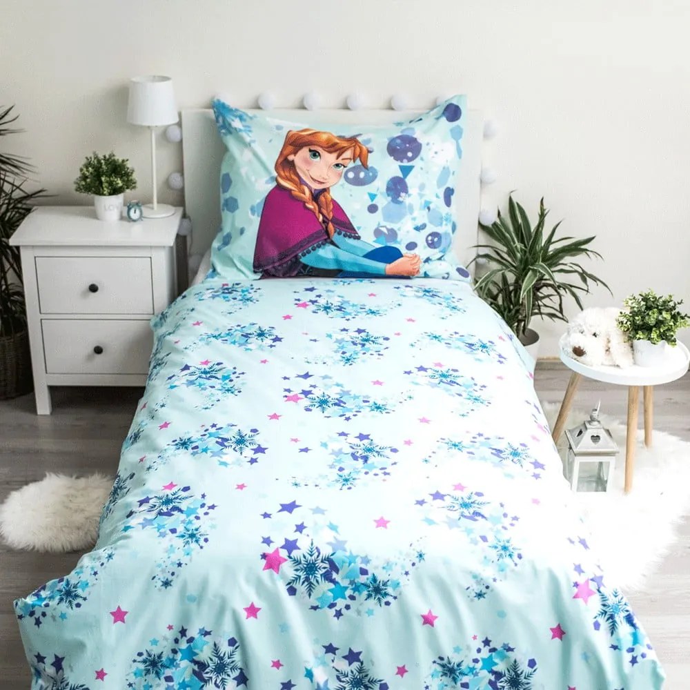 Detské bavlnené obliečky so svietiacim efektom Jerry Fabrics Frozen Glow, 140 x 200 cm