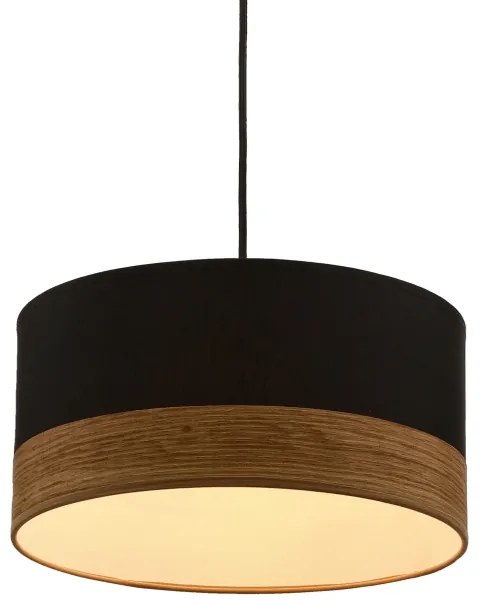 Luster na lanku PORTO 1xE27/60W/230V čierna/hnedá