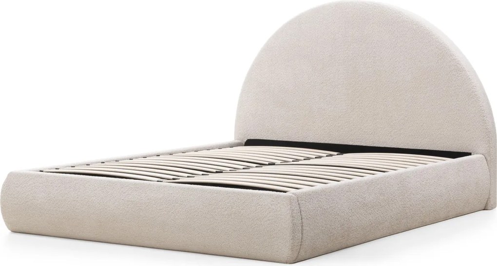 Čalúnená posteľ ORBI so zdvíhacím roštom 160x200 cm béžová