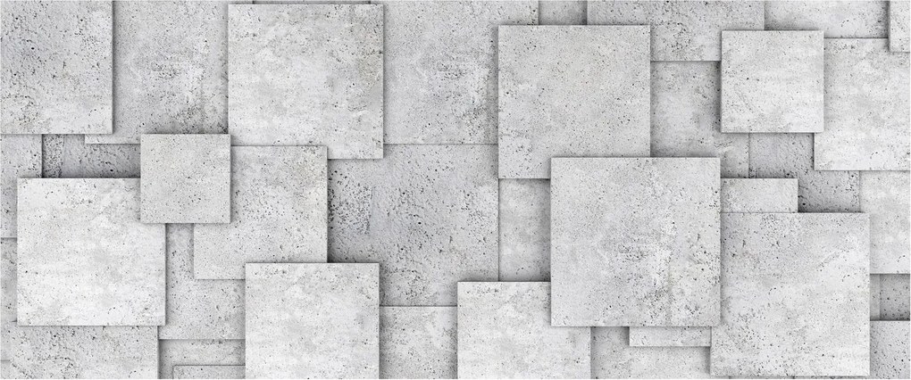 Obraz - Abstrakcia betónových kachličiek (120x50 cm)