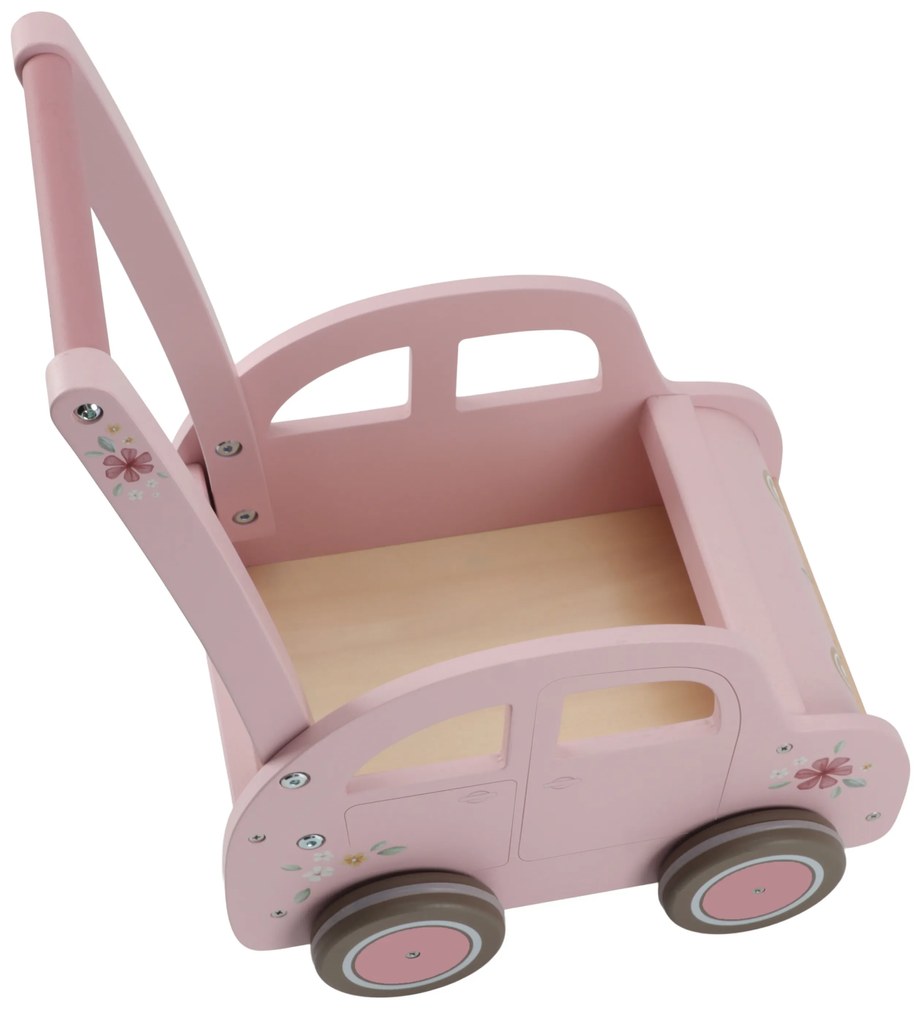 Auto vozík drevené Pink