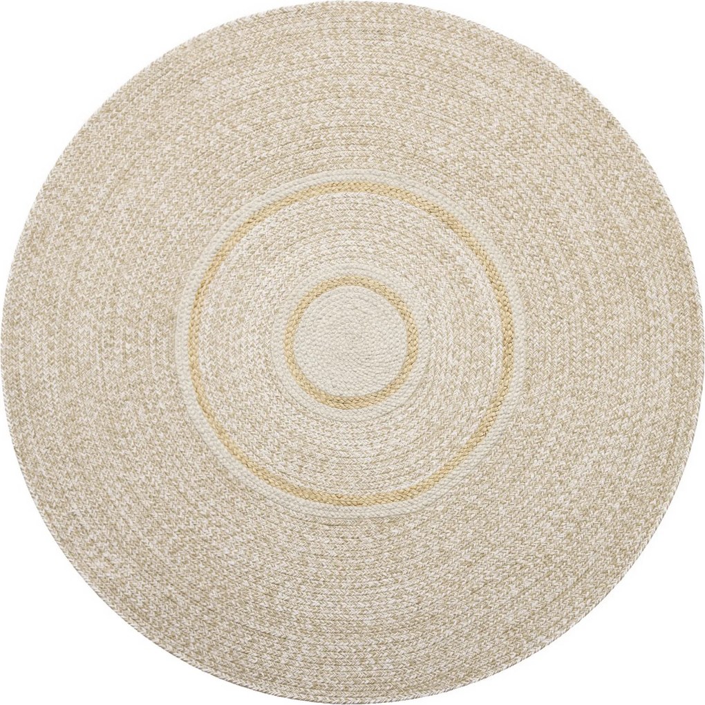 Diamond Carpets India, Ručne viazaný kusový koberec Cirra J-50 Natural kruh, 140x140 (priemer) kruh, béžová, chodba / predsieň