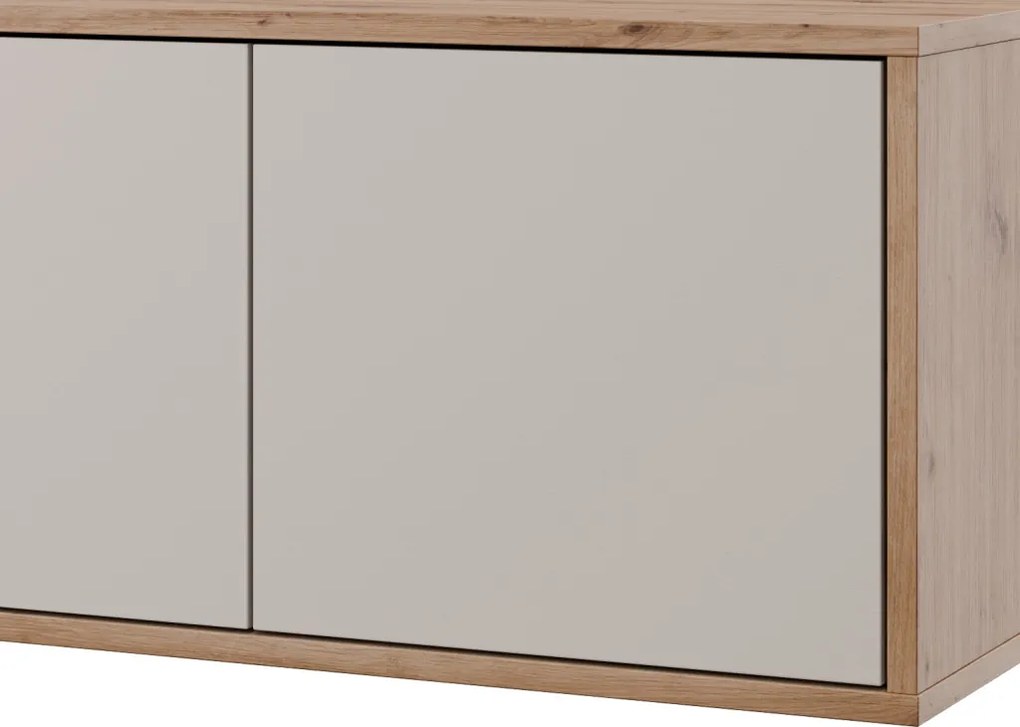 Závesná TV skrinka Asko Living, 149,5 cm, béžový kašmír