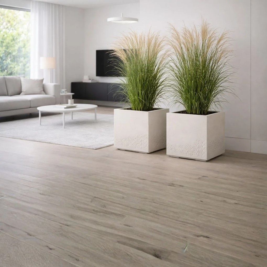 Sada 2 ks květináčů BETONIQUE 40x40/60x40 cm béžová