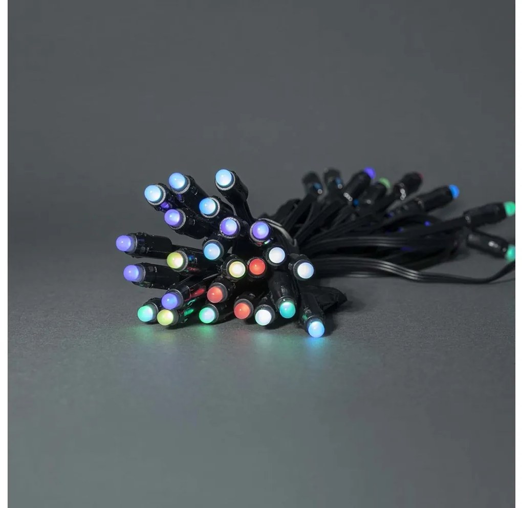 Nedis WIFILP01C48 - LED RGB Vonkajšia vianočná reťaz 48xLED 13,8m IP65 Wi-Fi Tuya