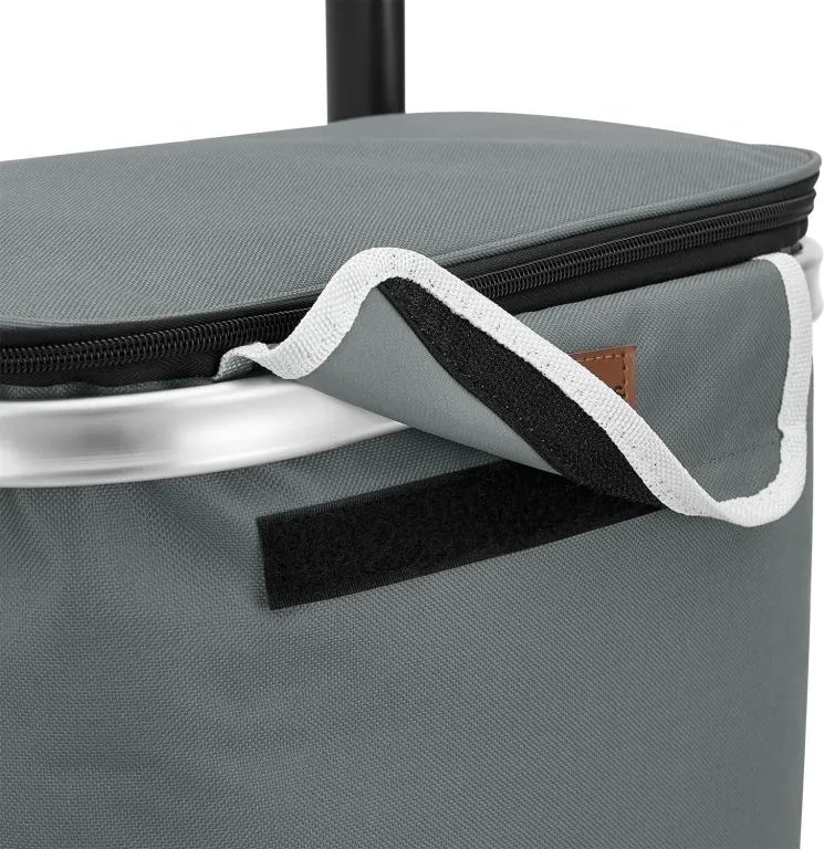 Nákupný vozík 3 v 1 – objem 56 l, sivý