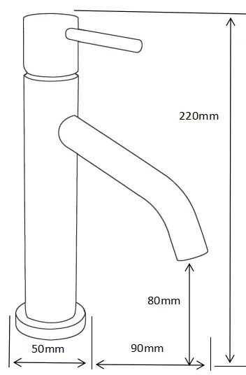Mexen Rumba, umývadlová batéria h-220, zlatá lesklá, 73500-50
