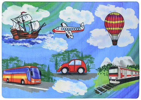 Koberce Breno Kusový koberec Chlapci, modrá, viacfarebná,110 x 160 cm