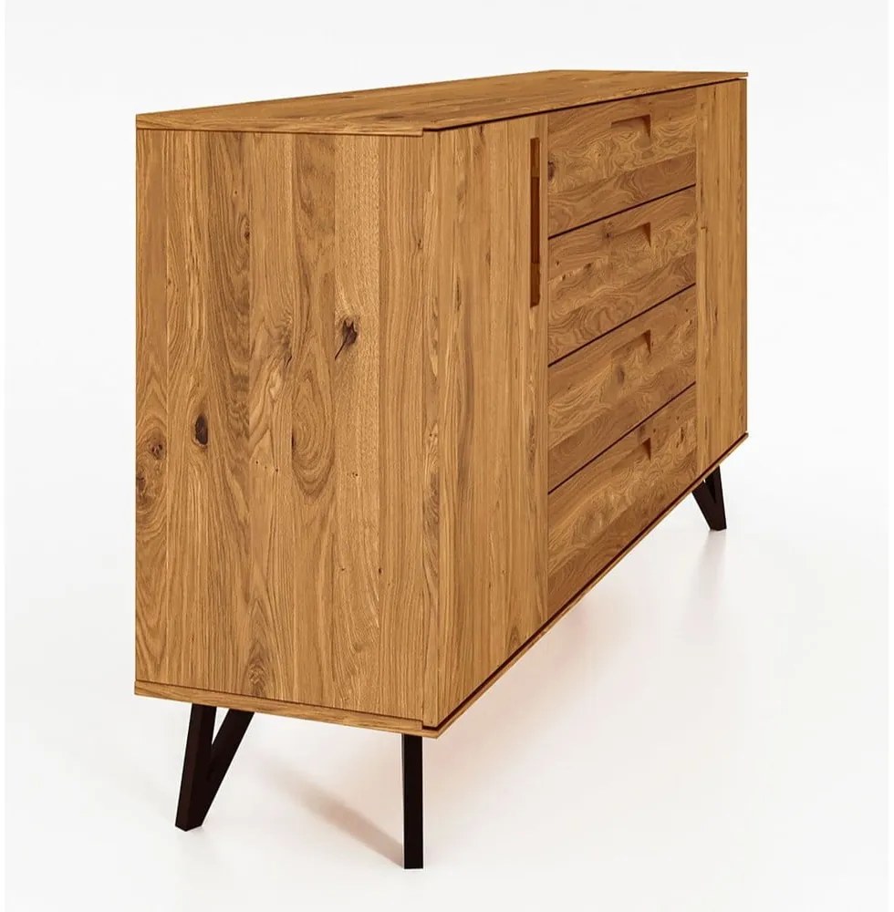 Vysoká komoda z dubového dreva 182x100 cm Golo - The Beds