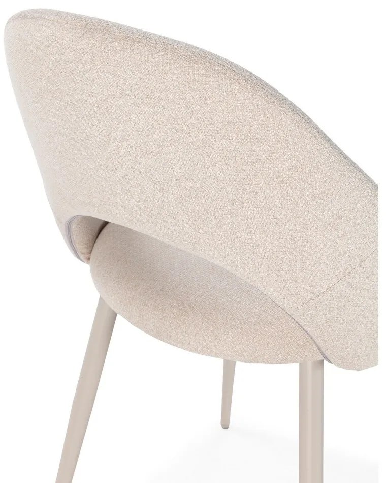 Béžové čalúnené jedálenské stoličky v súprave 2 ks Lia – Marckeric