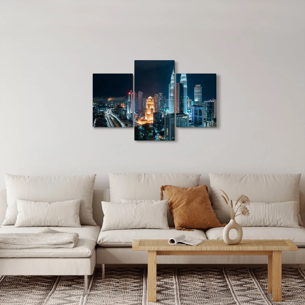 Obraz - Noc v Kuala Lumpur (90x60 cm)