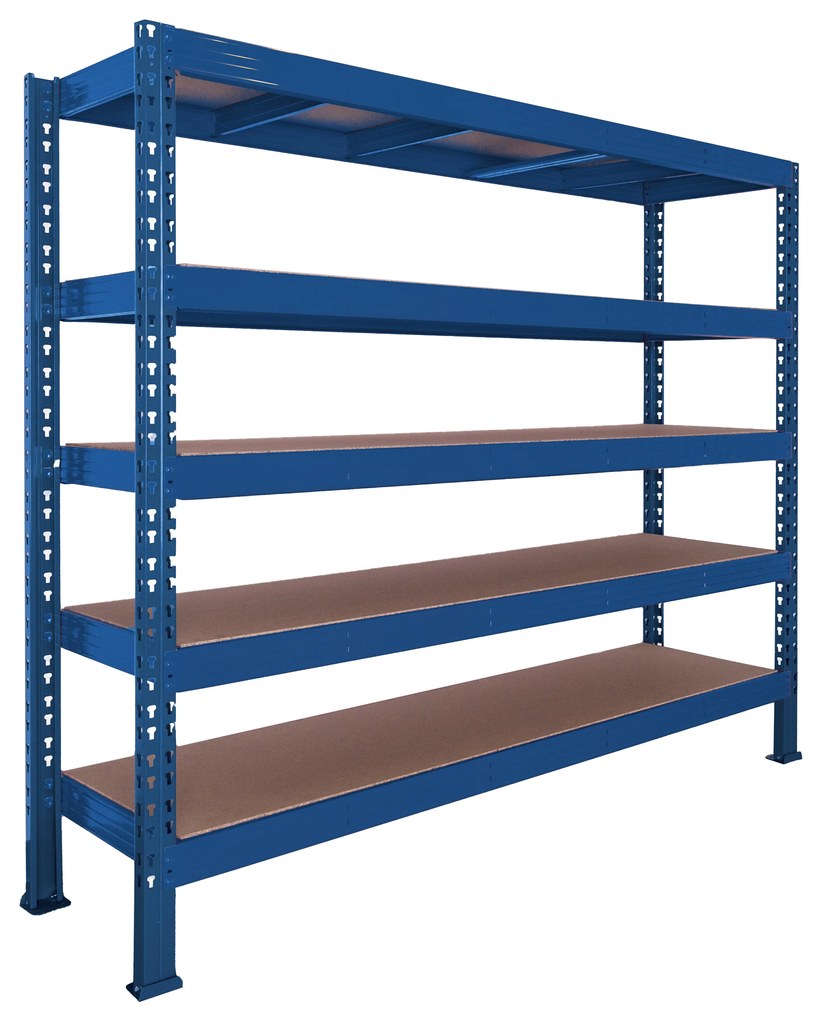 Trestles Nekonečný priemyselný regál 2000x2000x600, 5 políc Farba: červená a čierna
