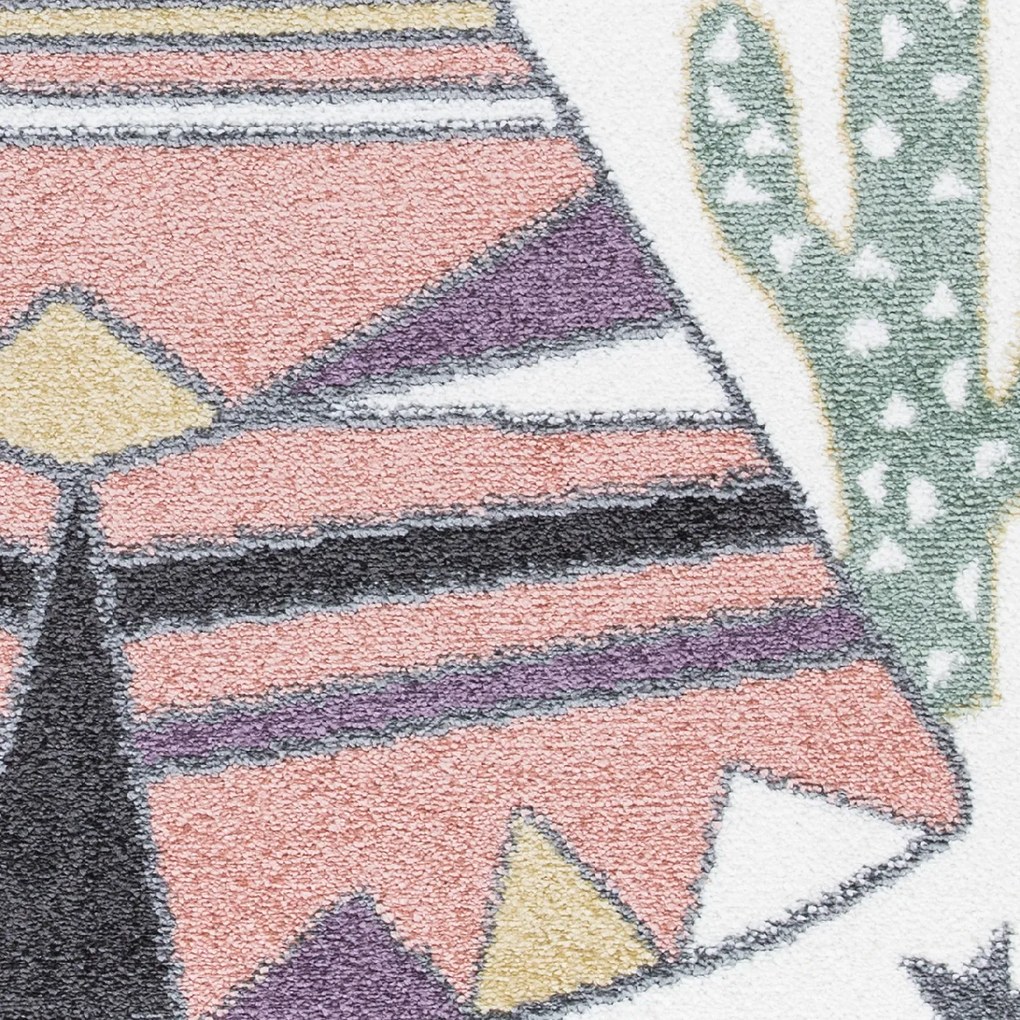 Dekorstudio Detský okrúhly koberec ANIME - indiánske iglu 898 Priemer koberca: 160cm