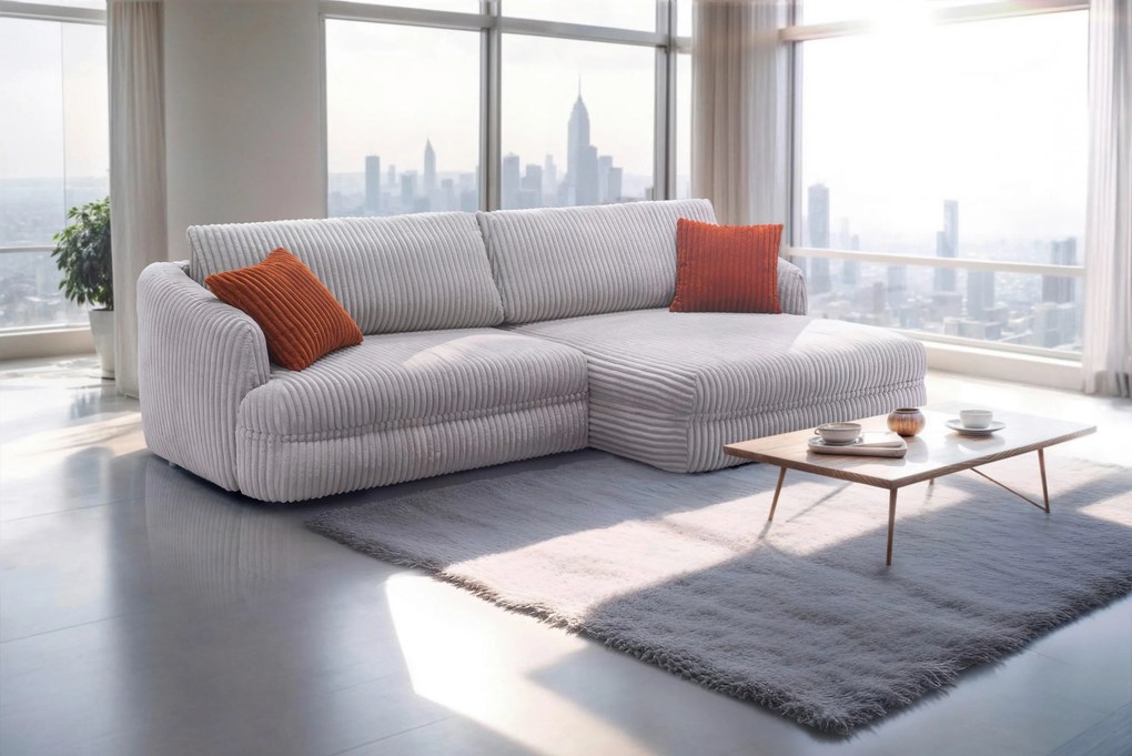 XXXLutz ROHOVÁ SEDAČKA, textil, sivá MID.YOU - Sedačky - 000694008202