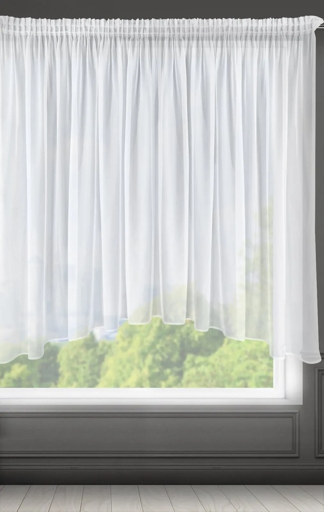 ZÁCLONA NA PÁSKE AGA3 400X145 CM BIELA