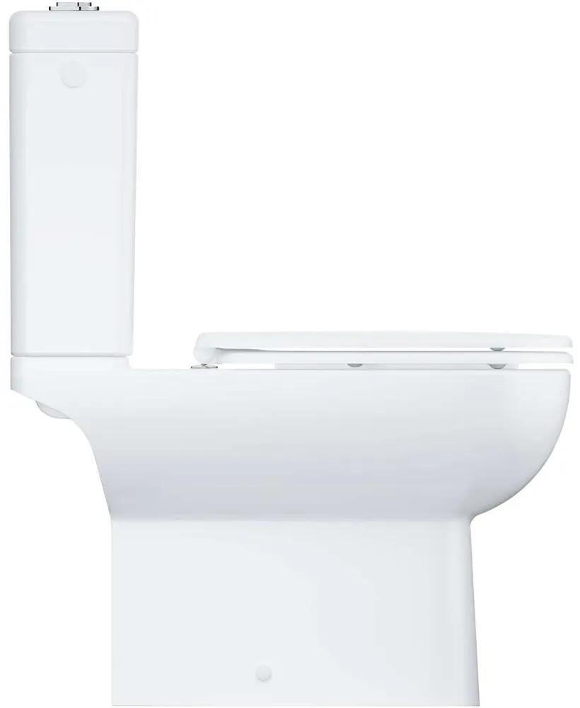GROHE Start Edge WC misa kombi Rimless s hlbokým splachovaním, zadný odpad + WC nádržka + Softclose WC sedátko, 384 x 668 x 825 mm, alpská biela, 39814000