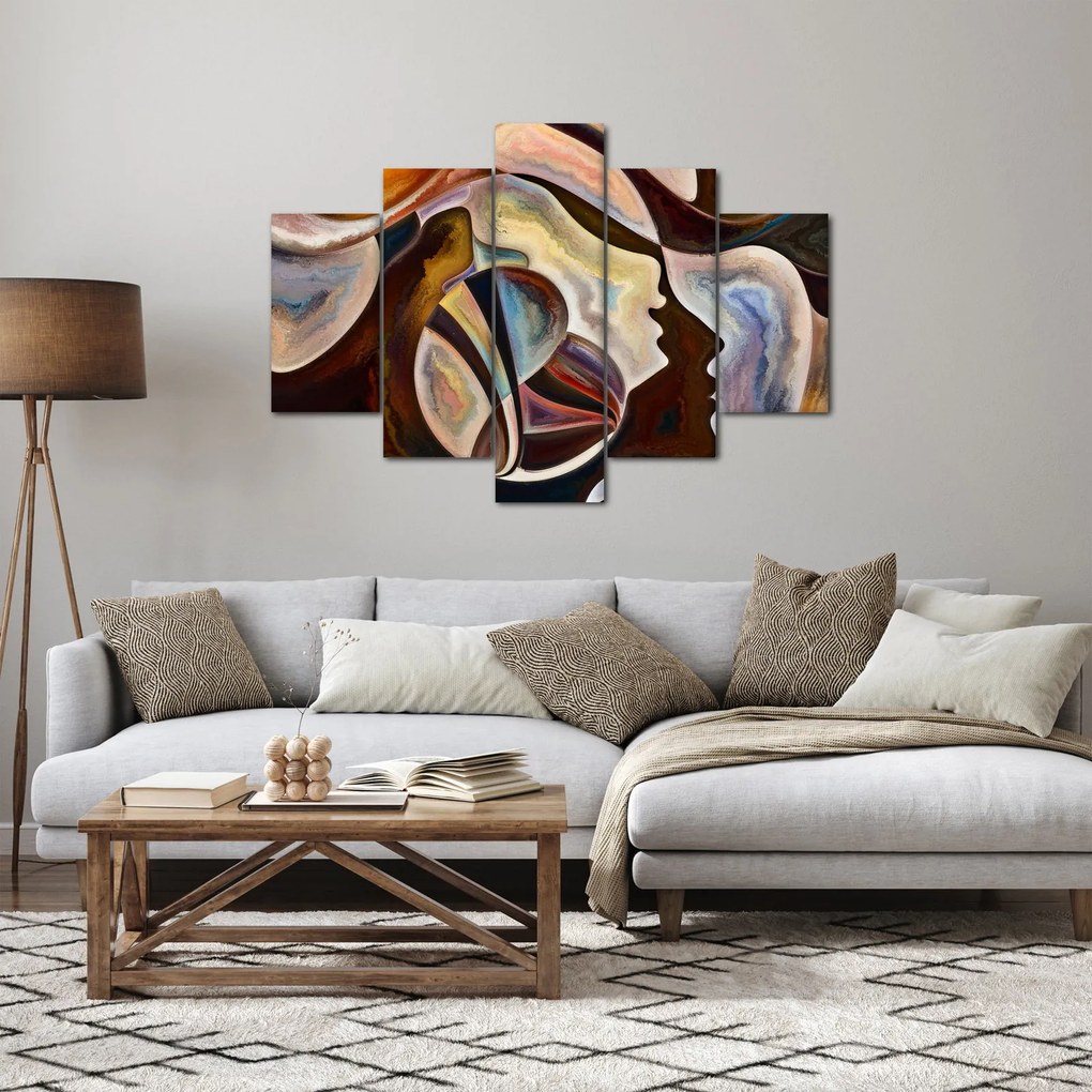 Obraz - Abstrakcia hláv (150x105 cm)