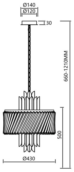 Luster na reťazi MARGOT 6xE14/40W/230V chróm