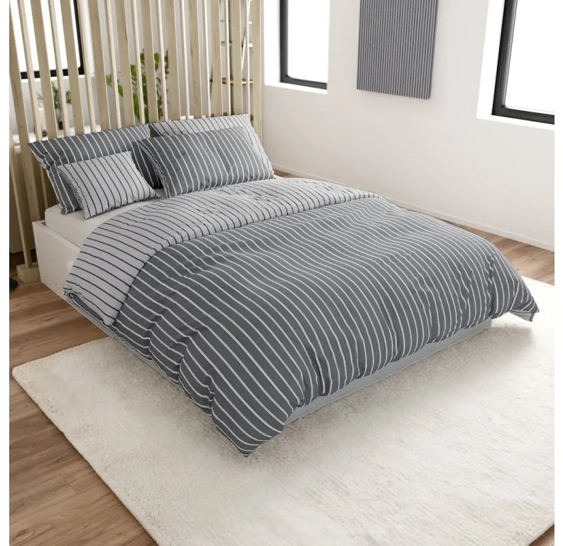 Bavlnené obliečky Caprivi sivé gombík Rozmer obliečok: 70x90 cm ; 140x220 cm