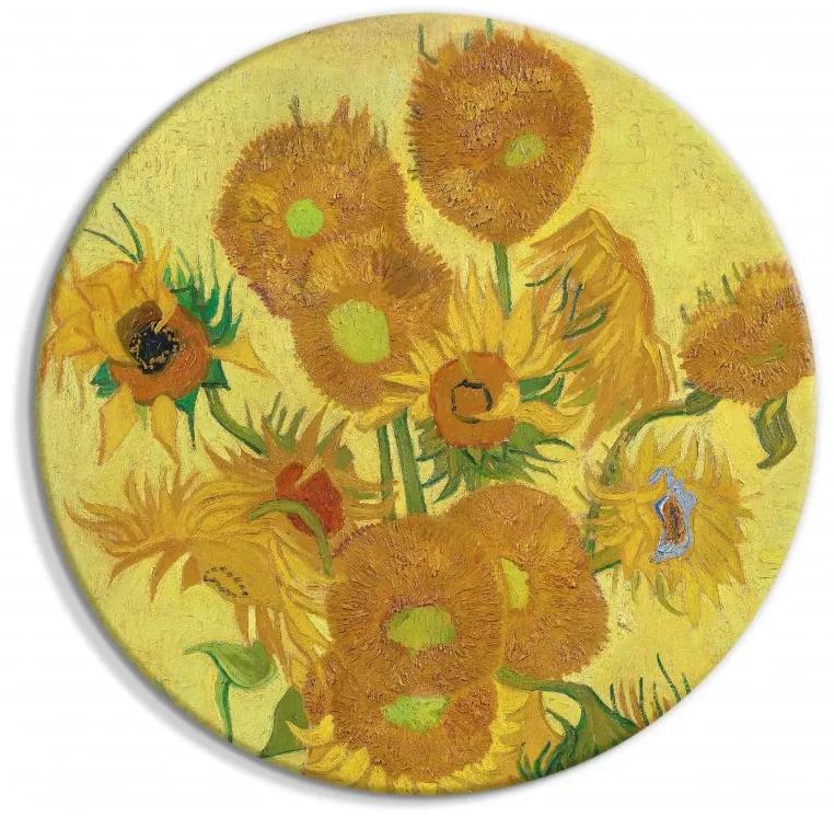Artgeist Okrúhlý obraz - Sunflowers (Vincent van Gogh) Veľkosť: 40x40