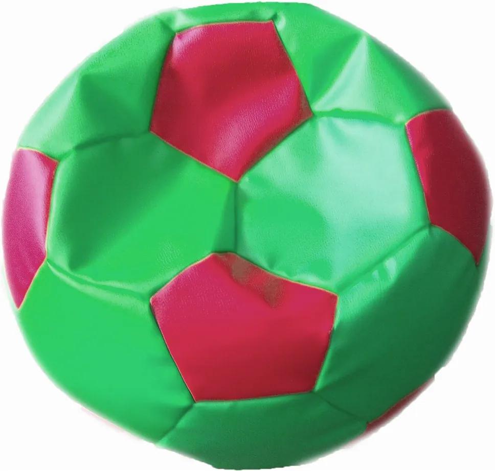 EMI Sedací vak futbalová lopta malá zelenočervená 95 litrov
