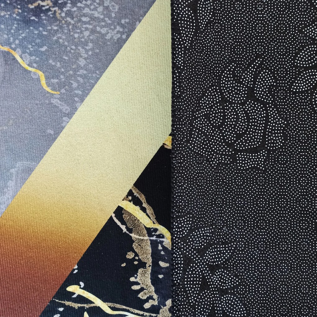 DY ČIERNY a ZLATÝ koberec N 12 Rozmer: 120x180 cm