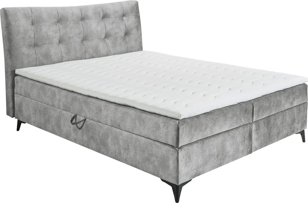 XXXLutz AMERICKÁ POSTEĽ, 180/200 cm, sivá MID.YOU - Online Only spálne - 002220022004