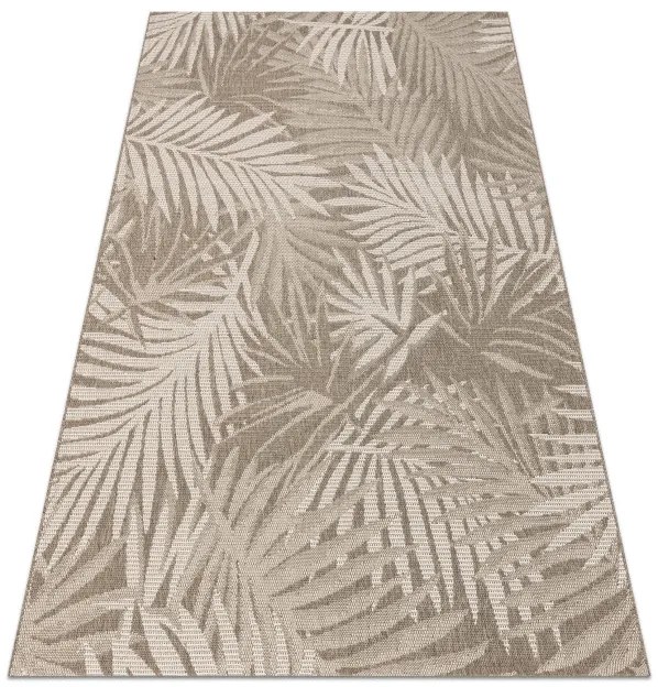 Koberec SIZAL FLOORLUX 20504 lístie, tmavosivý / šampanské