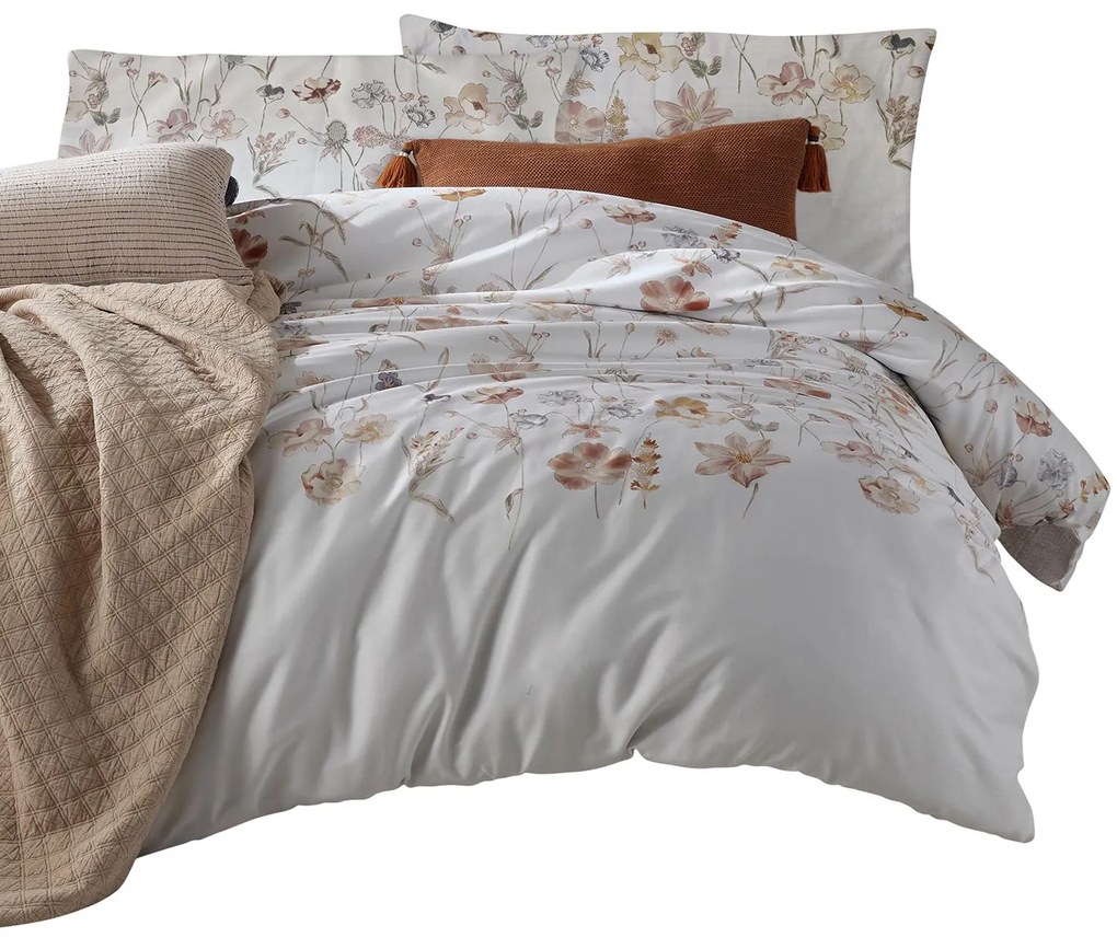SATÉNOVÉ OBLIEČKY ROSABELLA EXCLUSIVE 200X220 CM, 2KS 70X80 CM KVETY