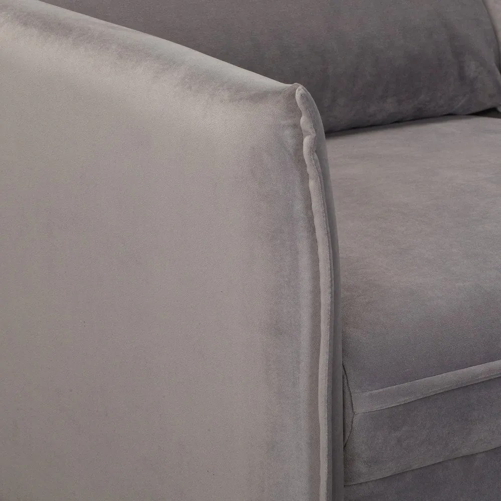 Sivá zamatová pohovka 138 cm Juli – Ropez