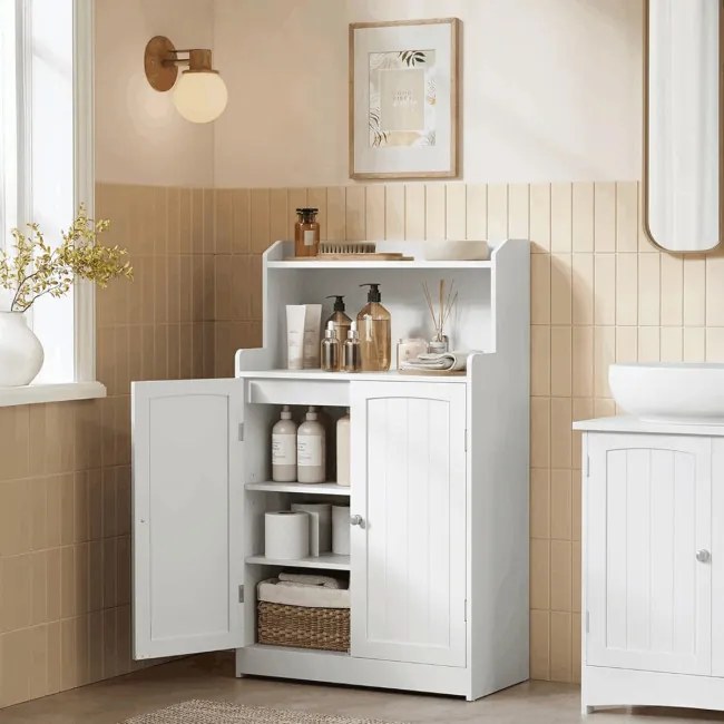 Kúpeľňová skrinka biela AUK-E1177 WT